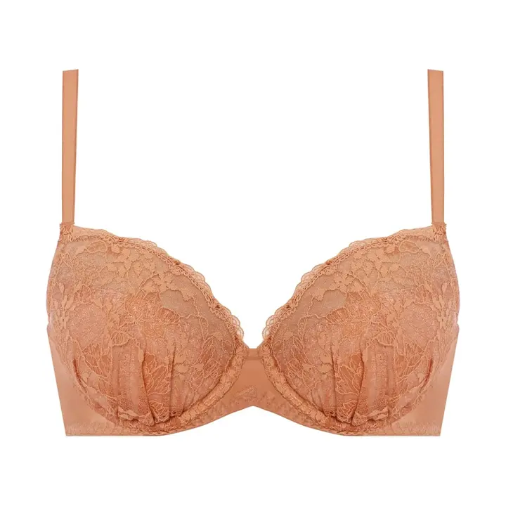 夢みるブラ ライト ブラジャー フローラルミスト, ブラウン, product image number 0