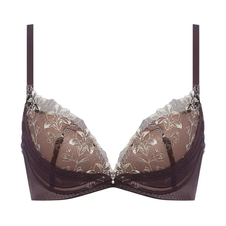 【SALE】夢みるブラ(R) ノンワイヤー スリムライン ノンワイヤーブラジャー ダンシングリリー, ブラウン, product image number 0