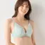夢みるブラ DeepV ブラ＆ショーツセット スウィンギングブーケ【一部カラーSALE】, グリーン, model image number 0