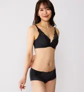 天使のブラ スリムライン632 ボーイズレングス【一部カラーSALE】, ブラック, model image number 1