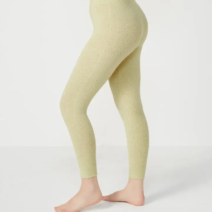 スロギー ホイップタッチ 9分丈ニットパンツ【一部カラーSALE】, グリーン, model image number 0