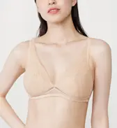 楽らく係610 ノンワイヤーブラジャー, ベージュ, model image number 0