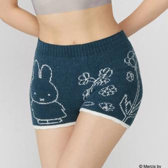 【SALE】スロギー ミッフィーコラボ あったか ニットパンツ, ブルー, model