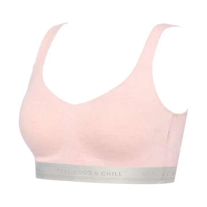 アクティブコットンミックス ノンワイヤー ハーフトップ, ピンク, product image number 2