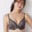 【SALE】夢みるブラ ノンワイヤー ブラジャー デイジーガーデン, グレー, model image number 0