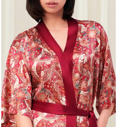 Triumph Silk Robe - Red - dark combination - Robe