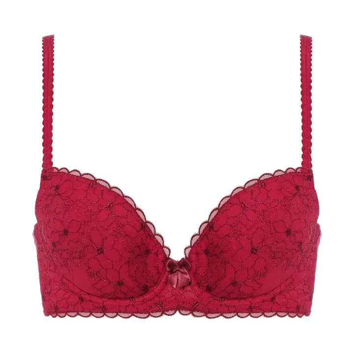 【WEB限定】トリンプ すっきりスムースブラ ブラ＆ショーツセット, レッド, product image number 0