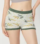 【SALE】スロギー “ほっ”とあったか(ニット柄) ニットパンツ, グリーン, model image number 0