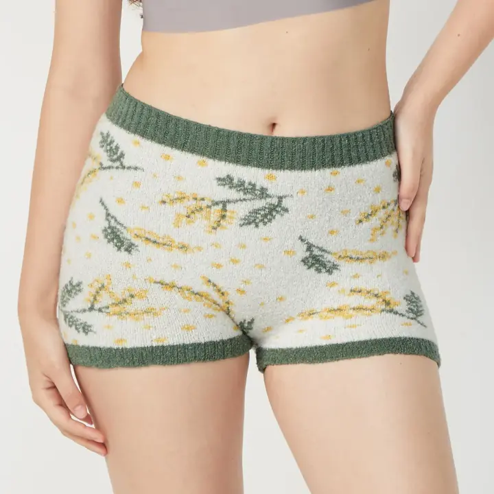 【SALE】スロギー “ほっ”とあったか(ニット柄) ニットパンツ, グリーン, model image number 0