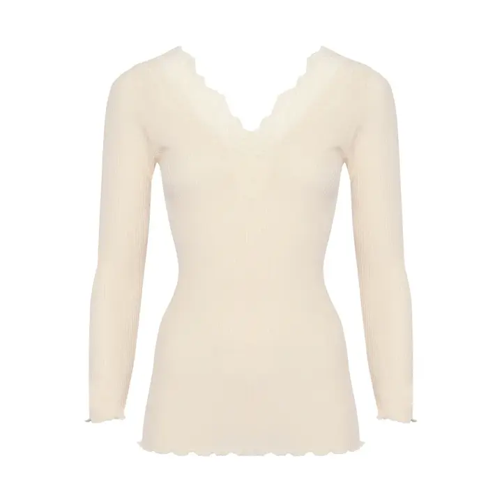 9分袖トップ 保湿インナー, ホワイト, product image number 0