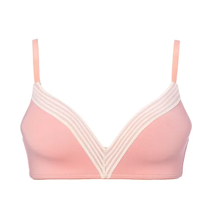 スロギー ワオ エンブレイス ノンワイヤーブラジャー HU【一部カラーSALE】, ピンク, product image number 0