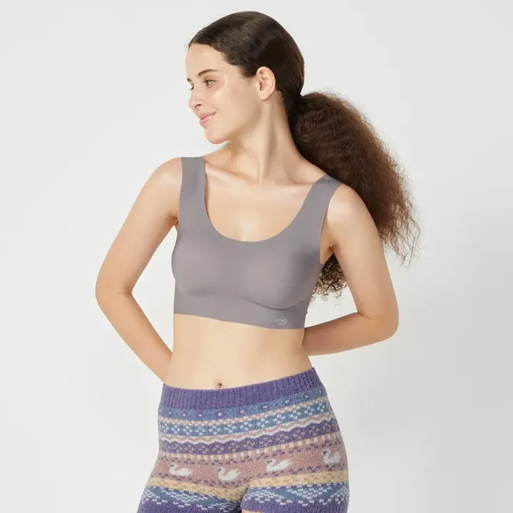 【SALE】スロギー “ほっ”とあったか(ニット柄) ニットパンツ, パープル, model image number 1