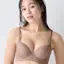 ナチュラルユーブラ スムースタイプ ブラジャー ガーデニアウィスパー, ブラウン, model image number 0