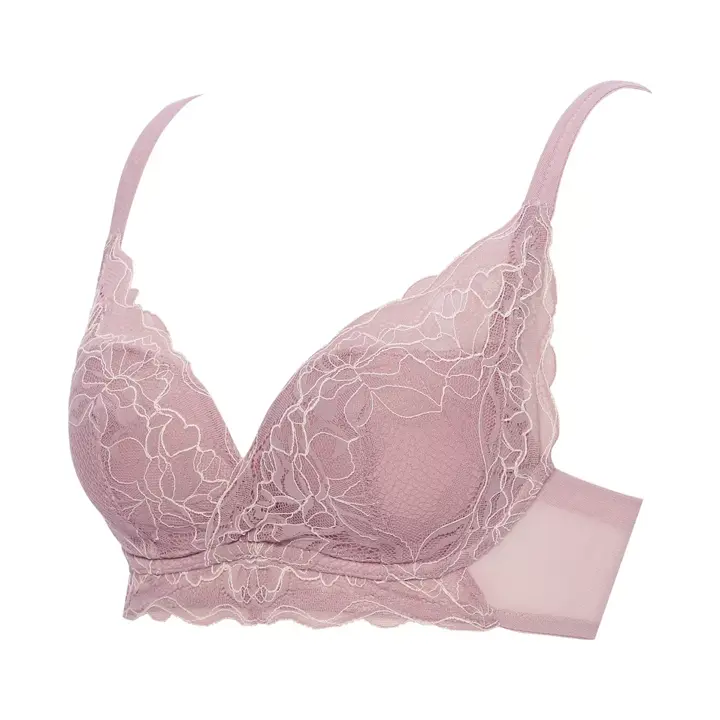 【SALE】フリーミー ノンワイヤーブラジャー フローイングフラワー, パープル, product image number 2