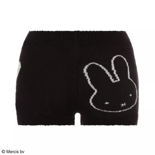 【SALE】スロギー ミッフィーコラボ あったか ニットパンツ, ブラック, product image number 0