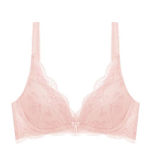 Triumph Tri-Air Lite Luna เสื้อชั้นในไม่มีโครง ดันทรง แบบดีฟวี - Fig pink - สินค้าใหม่