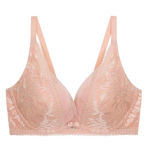 Triumph AQUA BLOOM NON-WIRED PUSH UP DEEP V BRA - Soft mauve - Non-wired Bra