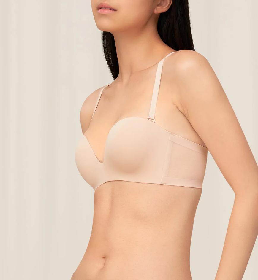Triumph Invisible Inside-Out Non-Wired Detachable Push Up Bra - Natural skin - Strapless\/Convertible Bra