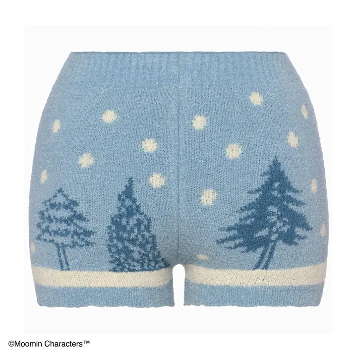 スロギーG073 ムーミン 1分丈ニットパンツ, ブルー, product image number 1