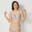 Daily AMOSTYLE ふわ盛り ノンワイヤー ブラジャー (クラシカルプリーツ), グレー, model image number 1