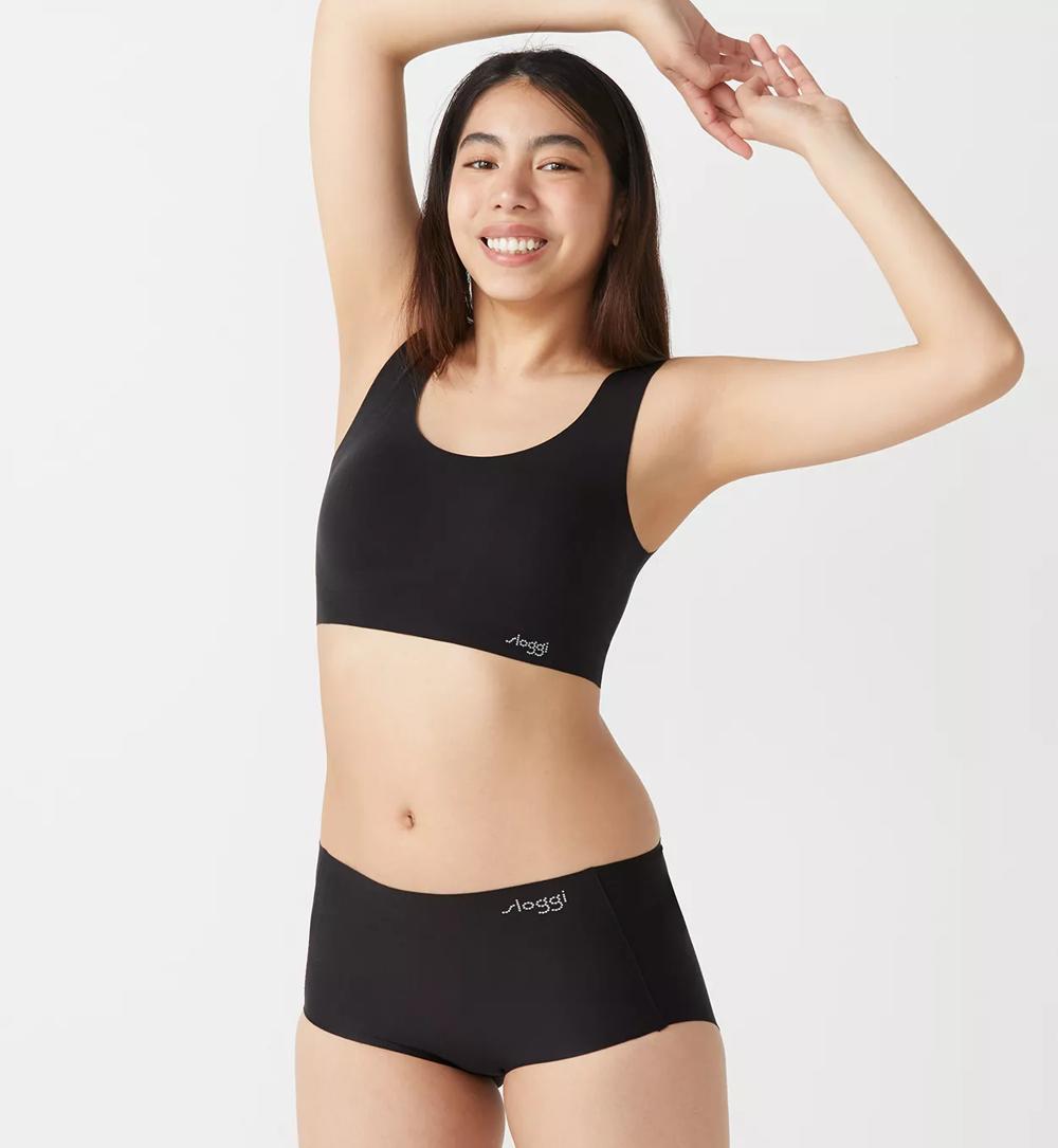 【WEB限定】綿混タイプ(スロギーG028)　マキシショーツ, ブラック, model image number 2