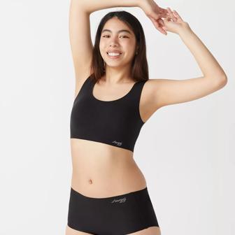 【WEB限定】綿混タイプ(スロギーG028)　マキシショーツ, ブラック, model image number 2