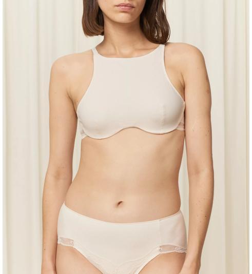 Triumph NATURAL SPOTLIGHT CROP TOP - Fresh powder - Wired