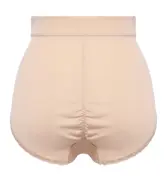 楽ソフト6040 はきこみ深めショーツ, ベージュ, product image number 1