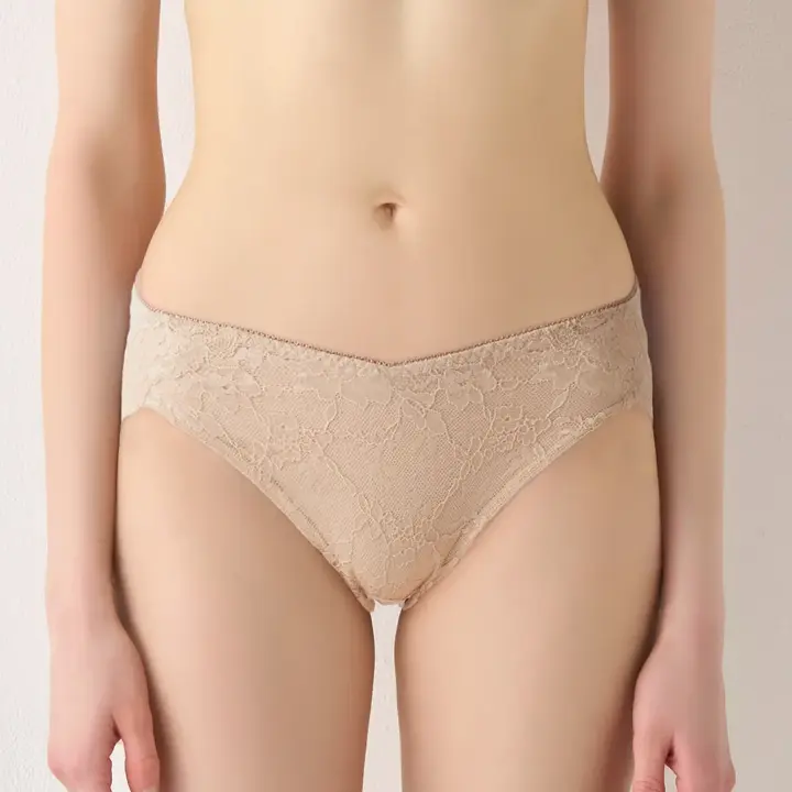 ソフなちゅブラ レギュラーショーツ, ベージュ, model image number 1