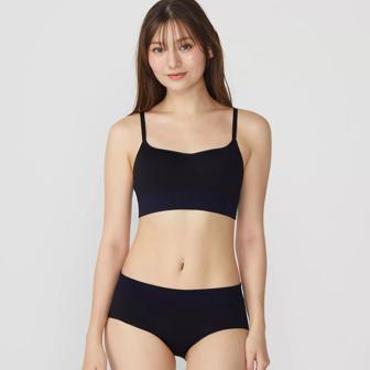 【WEB限定】スロギー エバーインフューズド ノンワイヤーブラ, ブラック, model image number 1