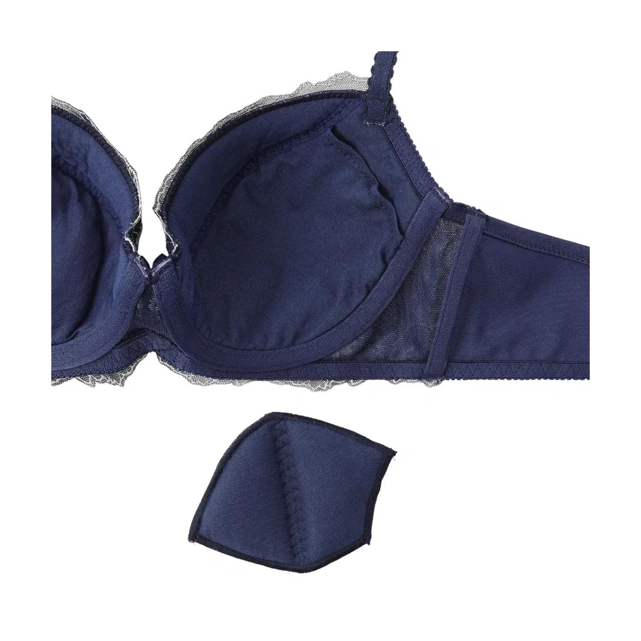 美胸フィットブラ アザレア ブラジャー, ブルー, product image number 3