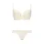 チャーミングラマー(R)（ラージ） ブラ＆ショーツセット ラインアートステッチ【一部カラーSALE】, ホワイト, product image number 1