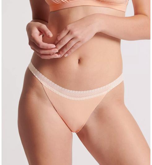 Triumph SLOGGI GO RIBBED TANGA TWIN PACK - Powder orange - Bikini