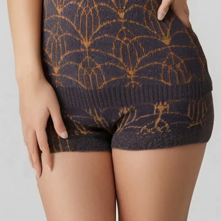 スロギー “ほっ”とアイテム(ニット柄) ハラマキ付きニットパンツ, グレー, model image number 0