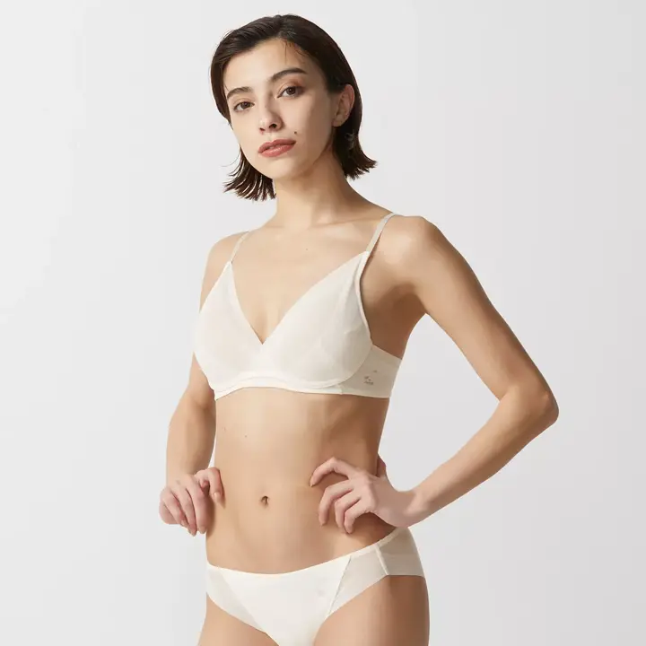 エス バイ スロギー シアー ノンワイヤーブラ, ホワイト, model image number 1