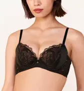 【SALE】天使のブラ(R) スリムライン584 ブラジャー, ブラック, model image number 0