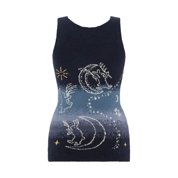 スロギー “ほっ”とアイテム(ニット柄) インナートップ, ブルー, product image number 1