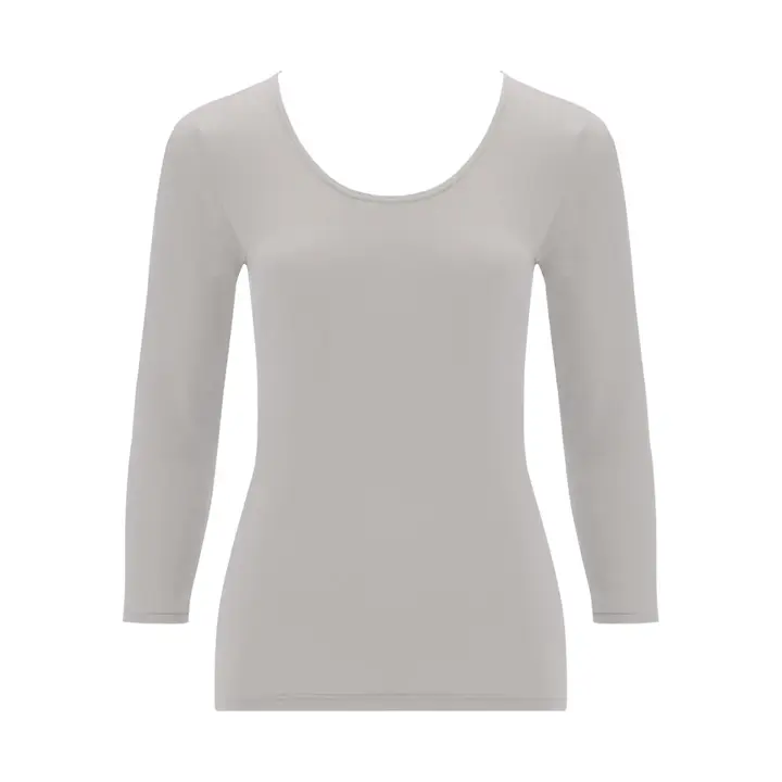 デイリートリンプ5410 8分袖トップ, グレー, product image number 0