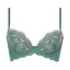 Daily Plus  脇高ブラ ブラ＆ショーツセット ボタニカルモザイク, グリーン, product image number 0