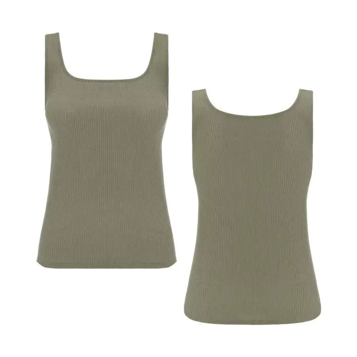 【SALE】袖なしトップ 温調インナー, グリーン, product image number 2