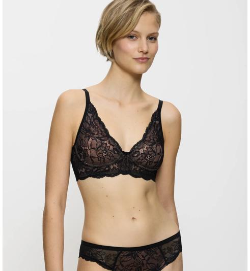 Triumph AMOURETTE CHARM LACE WIREFREE BRA - Black - Wirefree