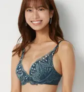 【SALE】夢みるブラ DeepV アモスタイル × マナミサクライ, グリーン, model image number 2