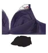 【SALE】【WEB限定】夢みるブラ(R) ノンワイヤー プレスド フラワー, ブルー, product image number 3