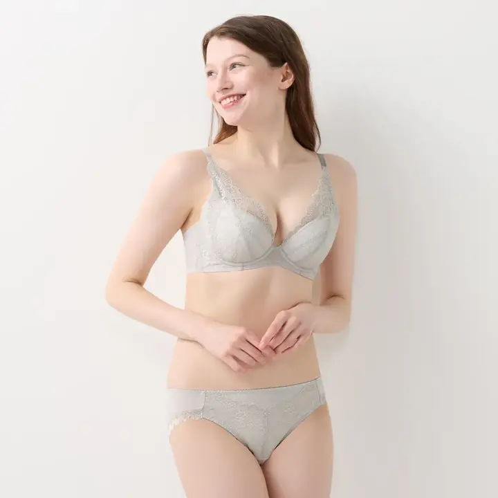 天使のブラ スリムライン632 レギュラーショーツ【一部カラーSALE】, グレー, model image number 1