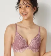 【SALE】DeepV ブラジャー(パッドなし) グレースフルフラワー, ピンク, model image number 0