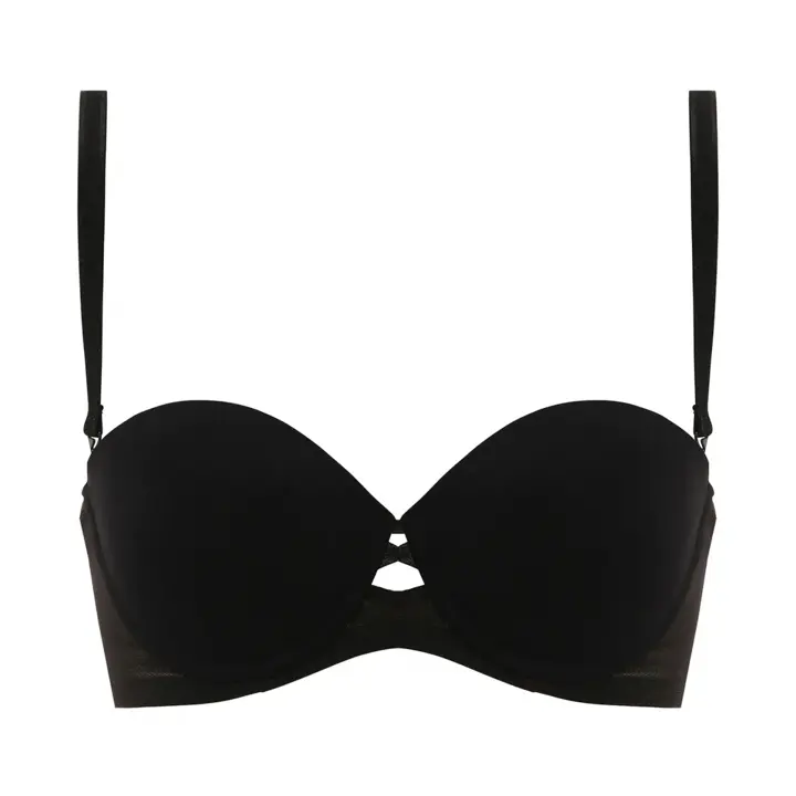 【SALE】トリンプTシャツブラ022 ブラジャー(ストラップ取り外し可), ブラック, product image number 0