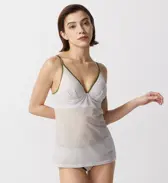 エス バイ スロギー センシュアル カップ付きキャミソール, グレー, model image number 0