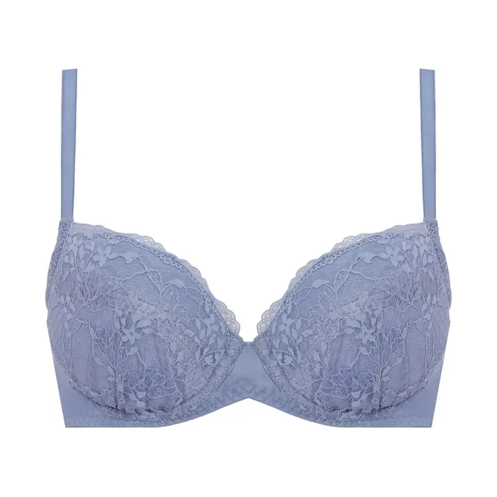 夢みるブラ ライト ブラジャー フローラルミスト, ブルー, product image number 0