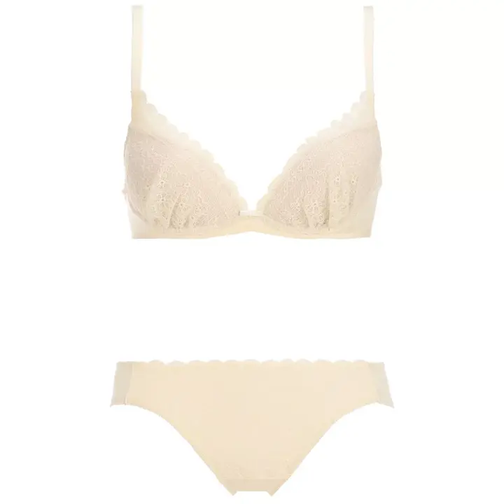 夢みるブラ(R) ノンワイヤー ブラ＆ショーツセット デイジーシャワー【一部カラーSALE】, ホワイト, product image number 1