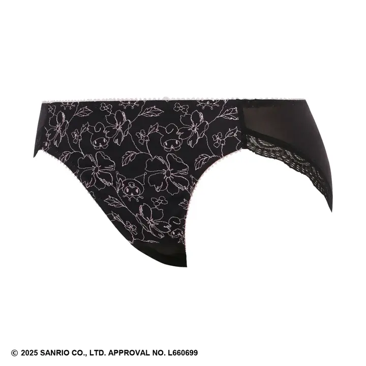 レギュラーショーツ マイメロディ♡クロミ &times; AMOSTYLE, ブラック, product image number 2